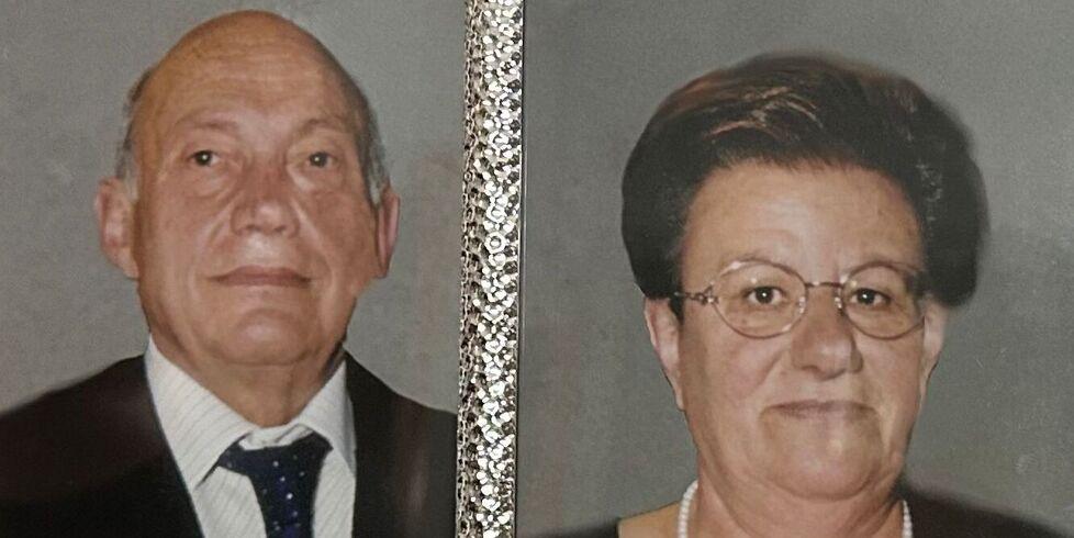 
	Franco Benozzi, 91 anni, con l&rsquo;amata moglie Luisanna Giani

