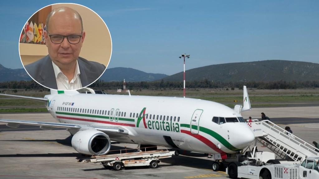 
	Un velivolo Aeroitalia e l'amministratore delegato Gaetano Intrieri

