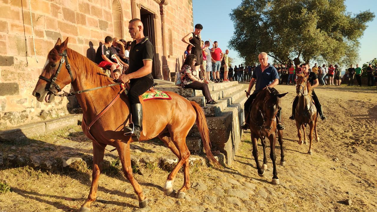 Cavalieri durante le prove per l'Ardia di San Costantino a Sedilo