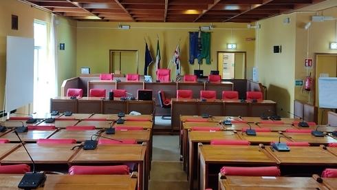 L'aula consiliare del Comune di Nuoro