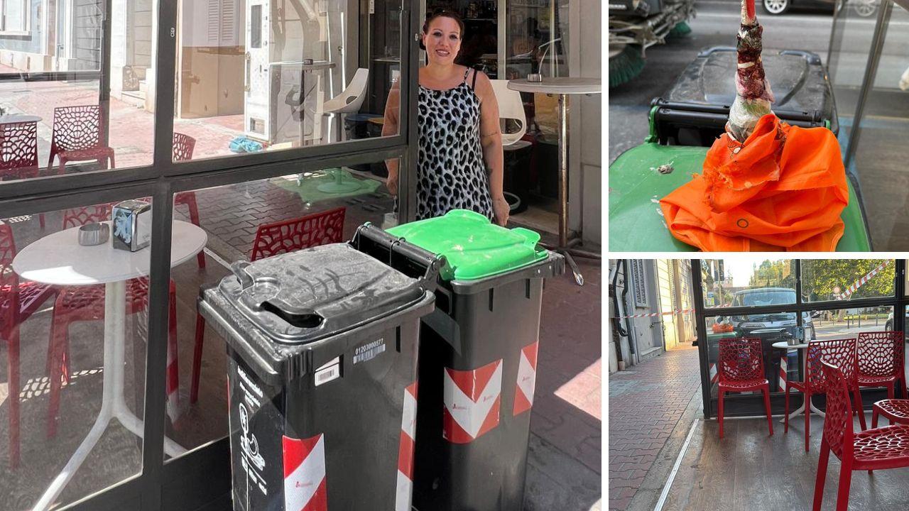 
	Sara Sannino, la bottiglia con miccia trovata sul cassonetto e il bar "chiuso" col nastro segnaletico

