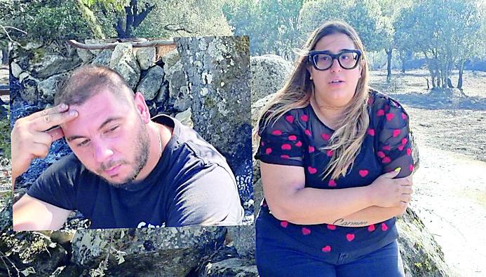 Luigi Contena un anno fa nell’ovile distrutto dal fuoco