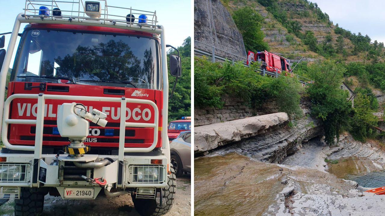 
	Il luogo della tragedia (immagini fornite dai&nbsp;vigili del fuoco)

