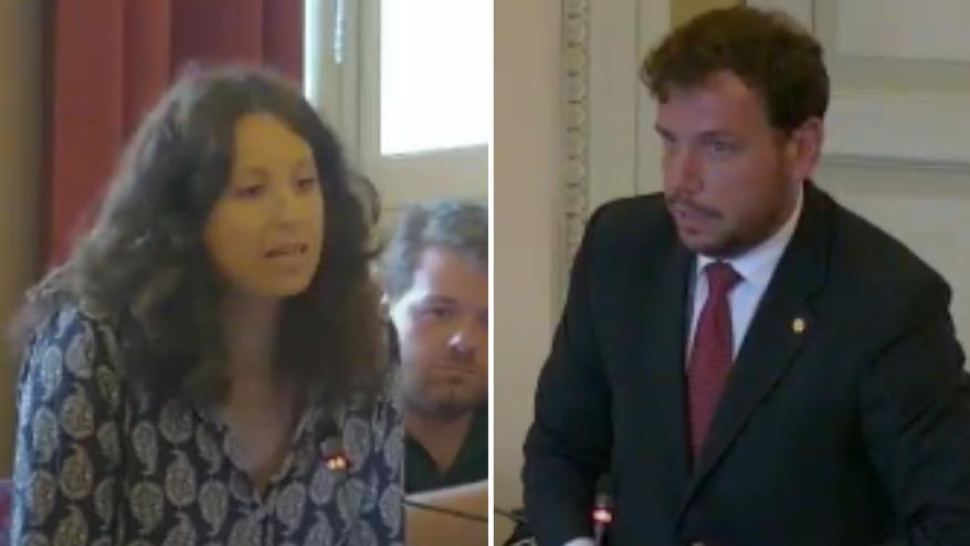 La consigliera Pd Federica Di Padova e il capogruppo di Fdi Luca Negrini