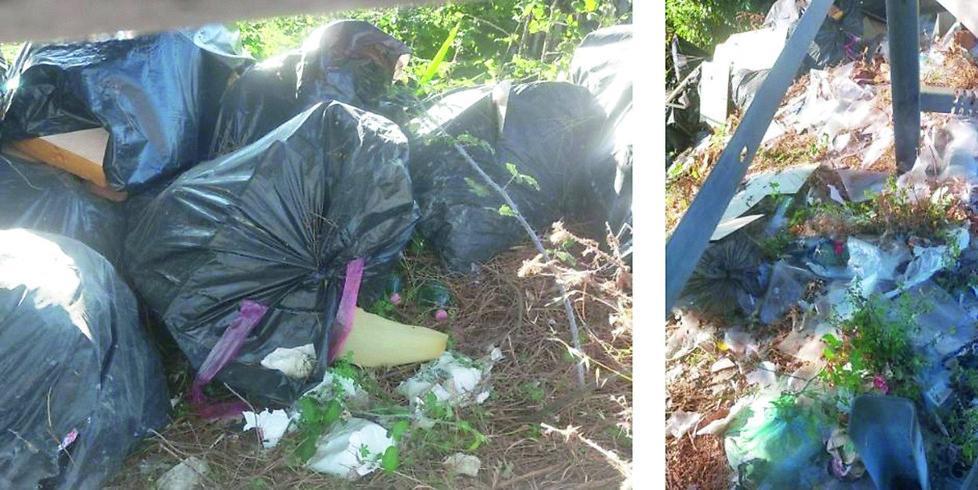 La Variante di Livorno come una discarica: eternit e decine di sacchi di rifiuti oltre il guard rail