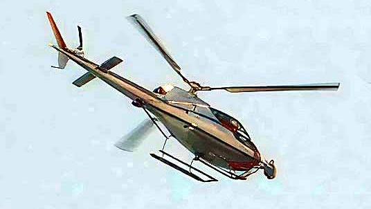 L'elicottero (foto di Claudio Cuffaro)