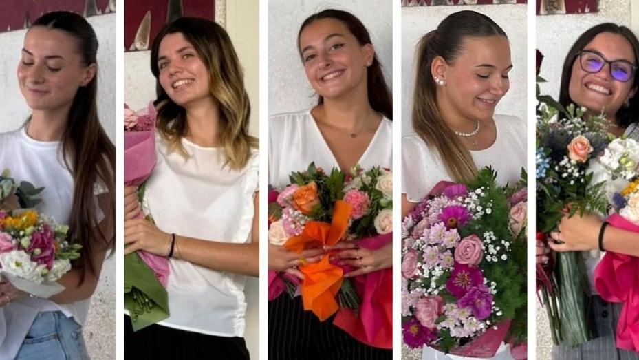 Da sinistra: Alessia Ciomei, Elena Perini, Elena Sbaragli, Martina Santosuosso e Asia Cioli