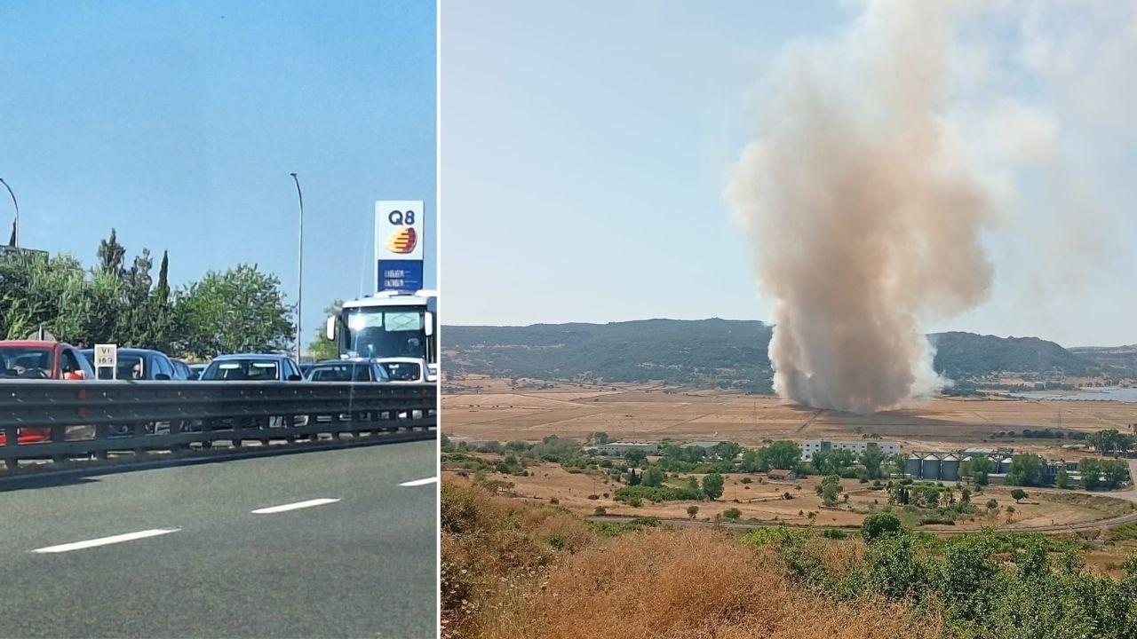 Incendio nella zona produttiva di Giave: ecco cosa è successo