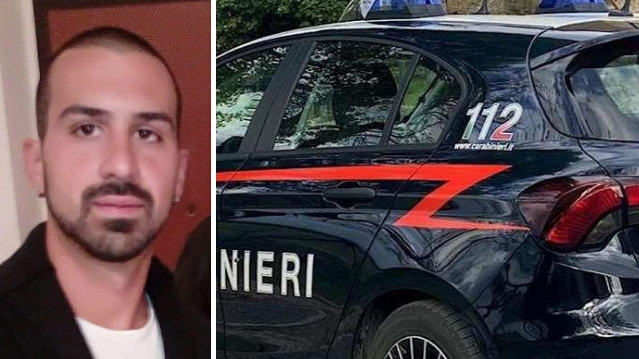 Juri Frullatori e un'auto dei carabinieri 