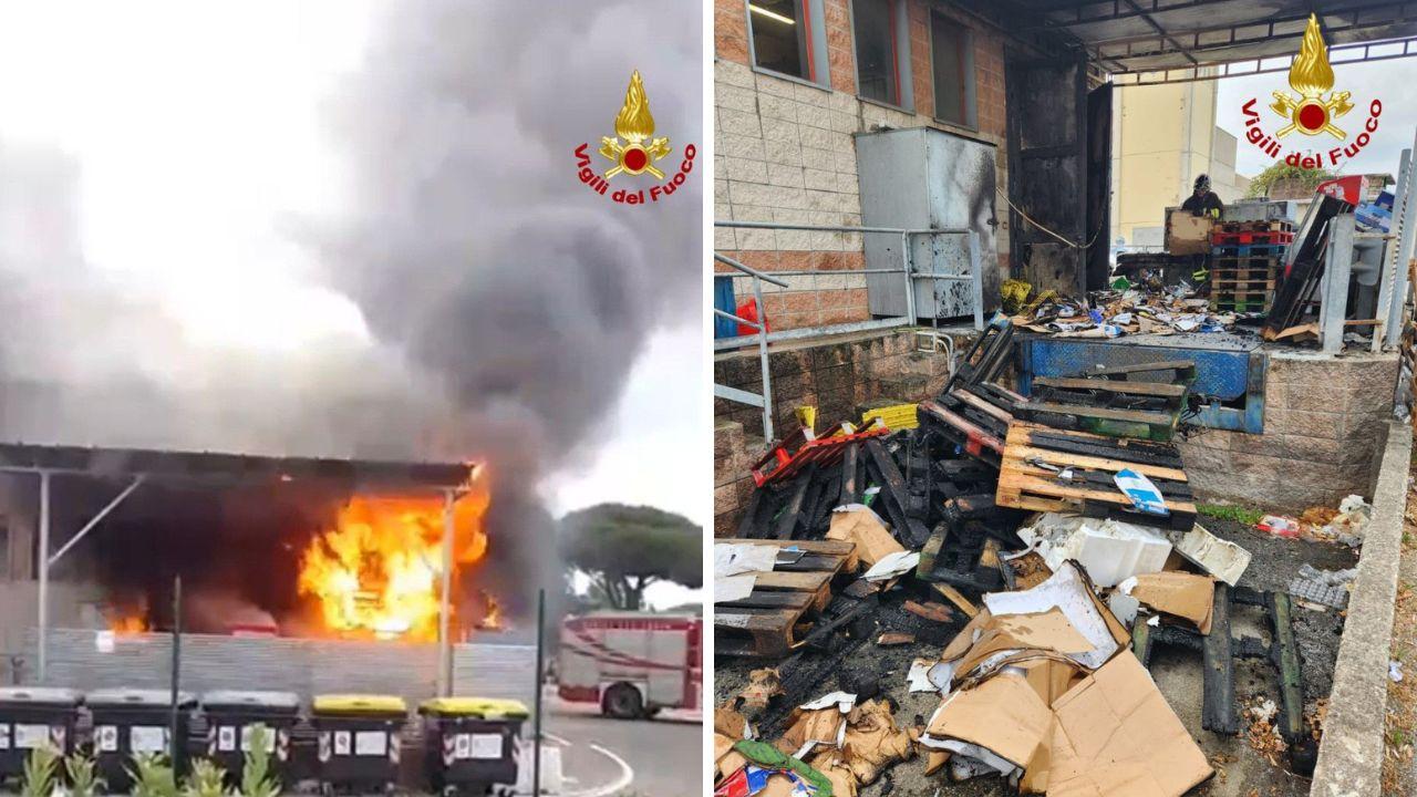 
	Le fiamme alte e il materiale bruciato

