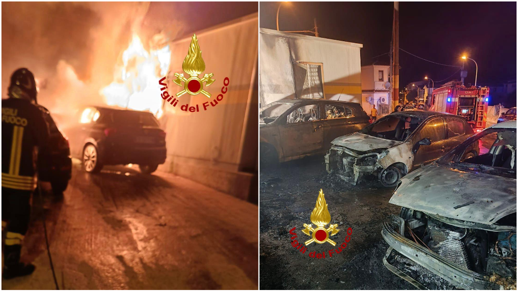 Incendio in un’autocarrozzeria: si sospetta il dolo