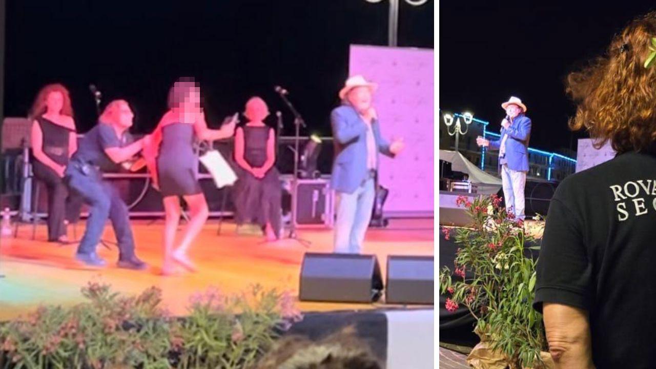 Il momento in cui la donna viene fermata (foto Enzo Russo