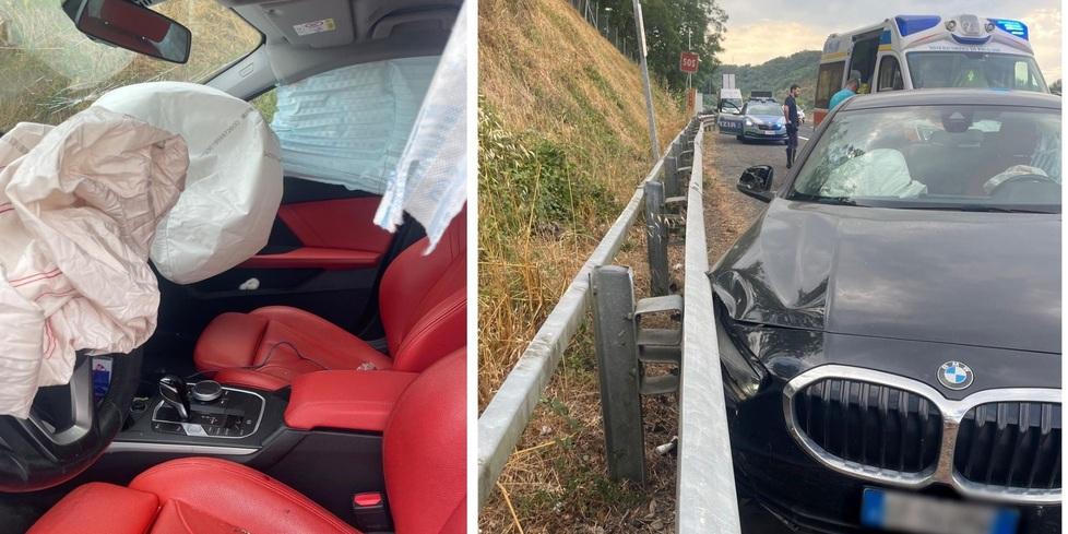 La macchina che si è schiantata