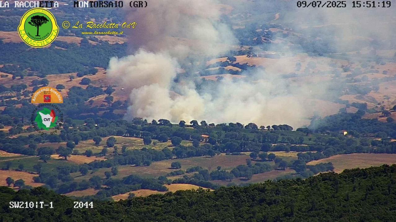 L'incendio a Scansano
