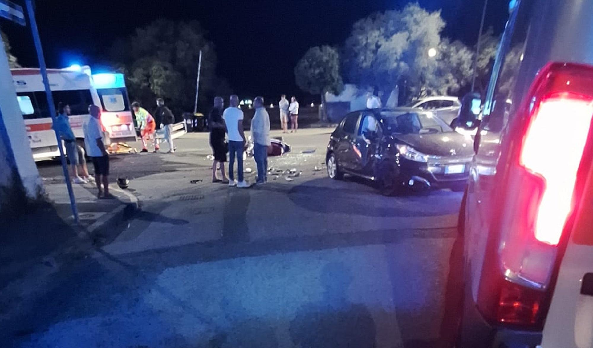 L'incidente all'incrocio fra viale Italia e via Angioletti