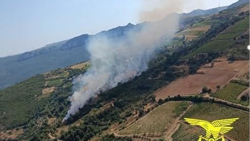 Sedilo brucia, cento ettari di terreni agricoli in fiamme