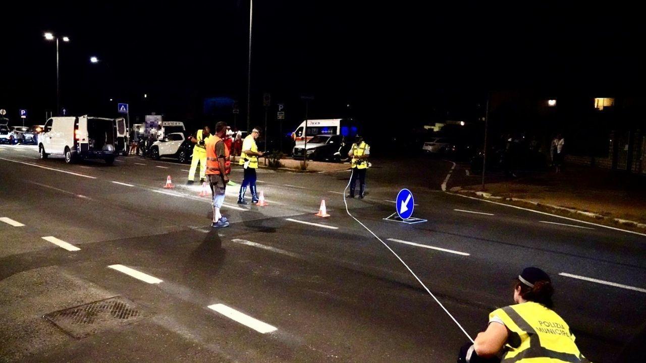 
	I rilievi dello scontro (foto Stick)

