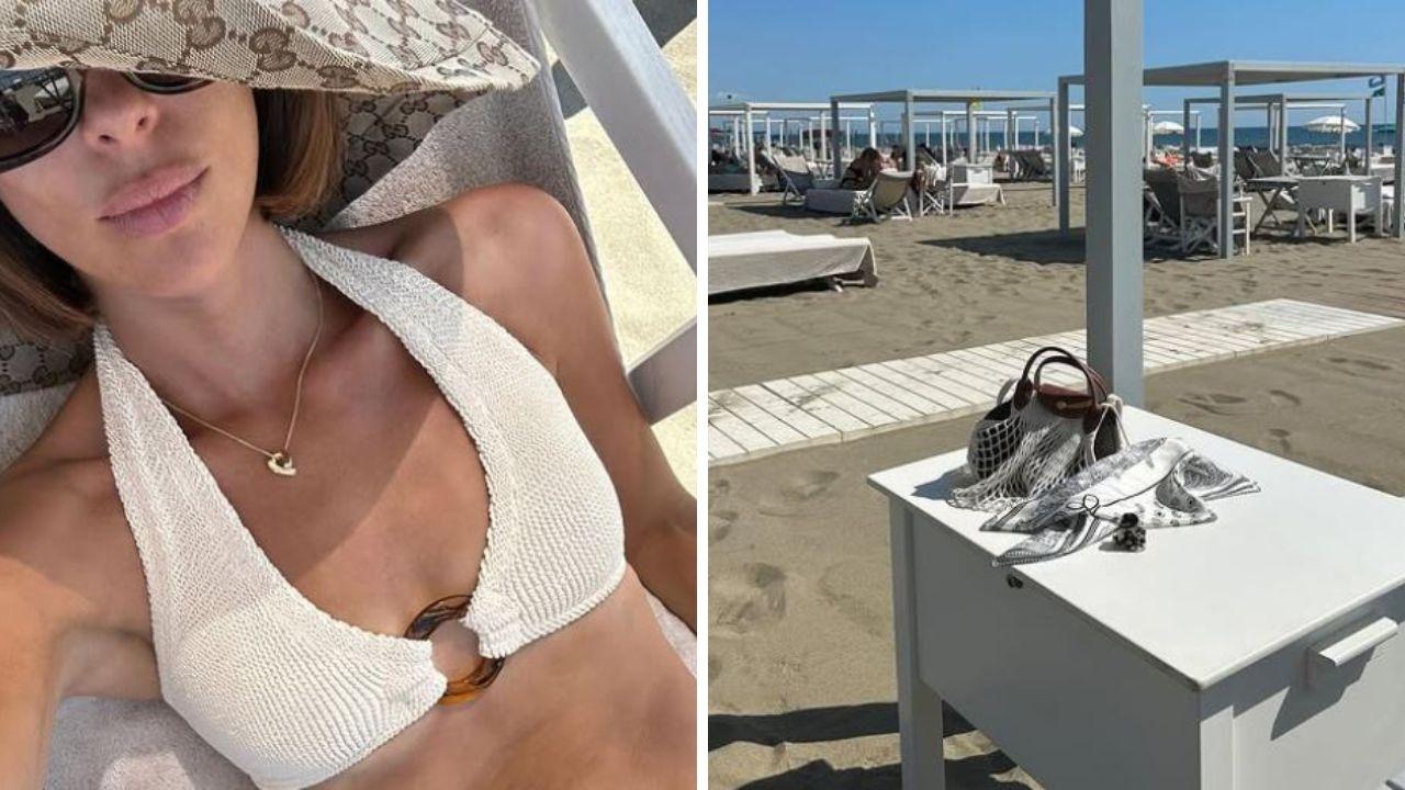 Jaime Ridge al mare a Forte (foto da Instagram)