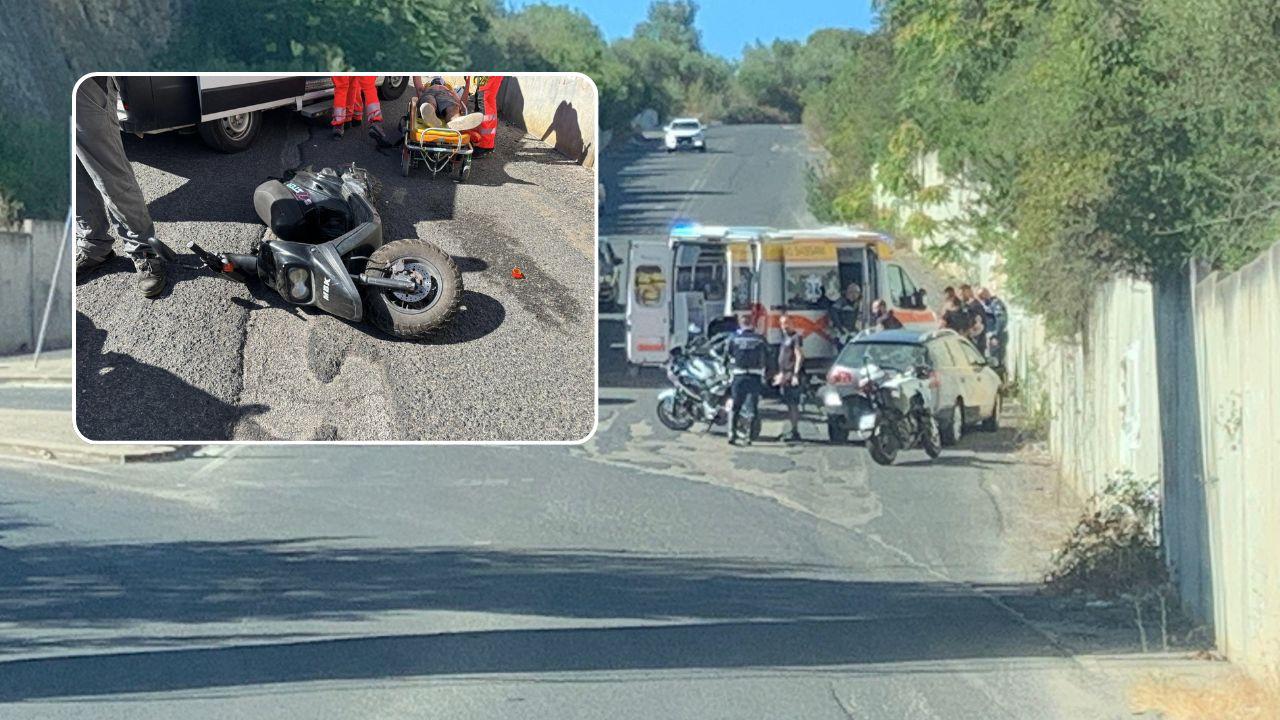 Cade dallo scooter fra Predda Niedda e la Sassari-Alghero: quindicenne ferito