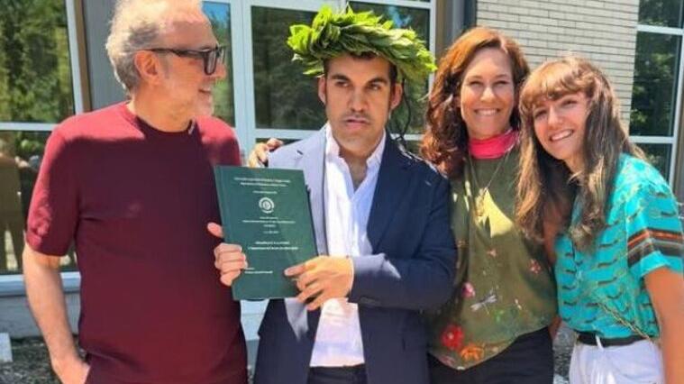 La famiglia Bottura alla festa di laurea