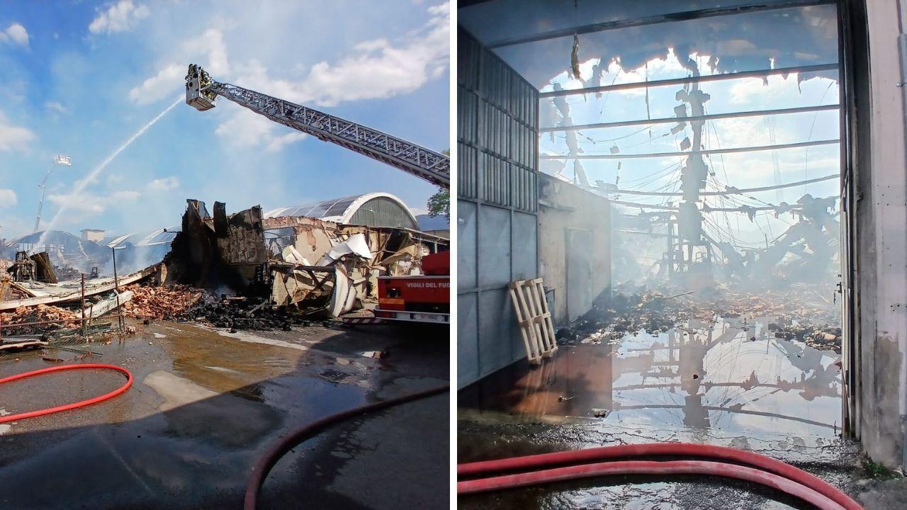
	Due immagini della distruzione delle fiamme

