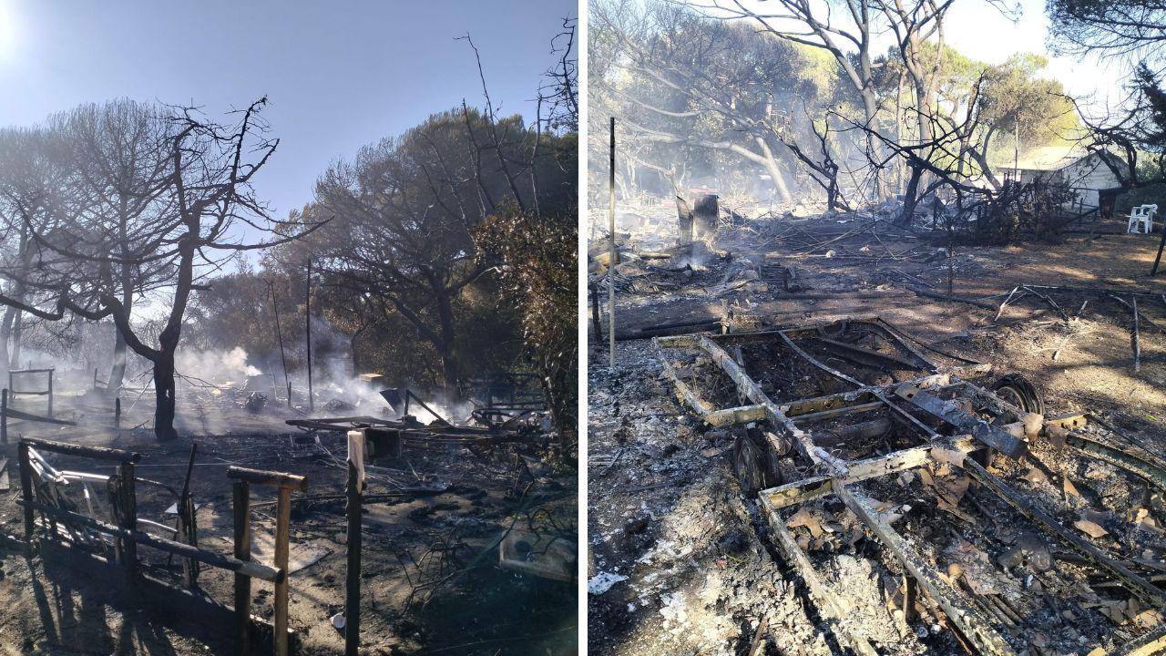 L'incendio al campeggio