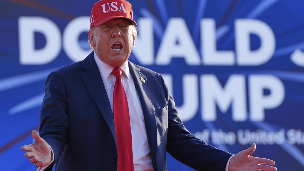 Donald Trump durante un comizio