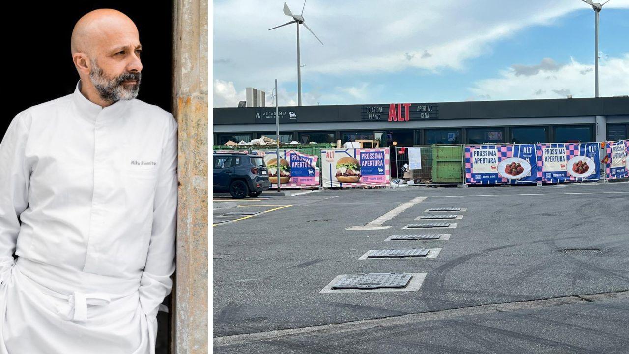 
	Lo chef Niko Romito e il ristorante Alt sulla Fi-Pi-Li dopo lo svincolo per Pontedera-Ponsacco&nbsp;(Credit: Accademia Niko Romito/Alt)

