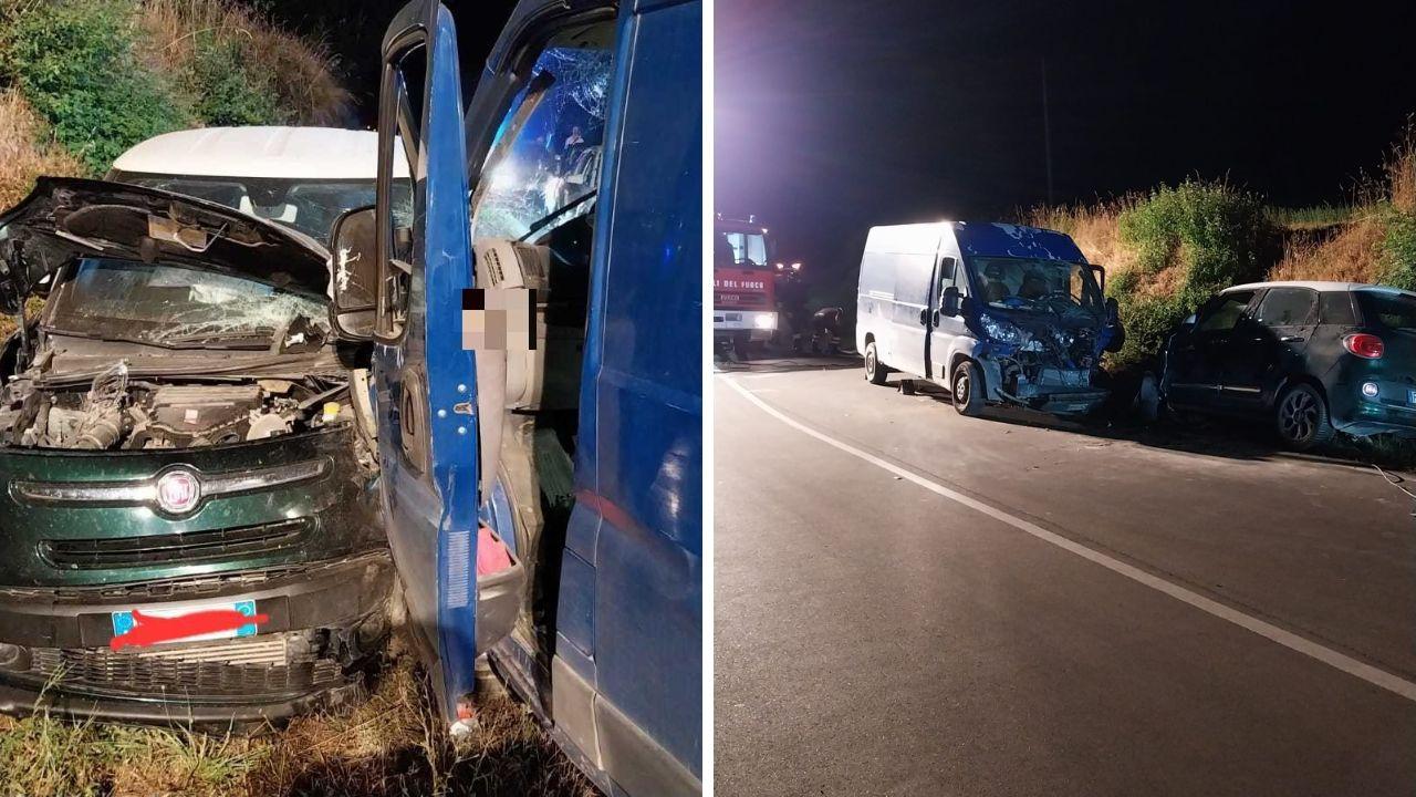 I mezzi coinvolti nell'incidente a Manciano