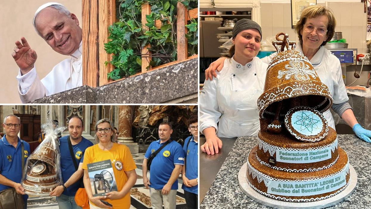 La campana di croccante per Papa Leone XIV