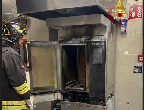 A fuoco il forno per cuocere i polli