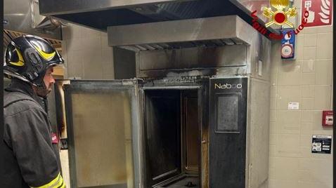 A fuoco il forno per cuocere i polli