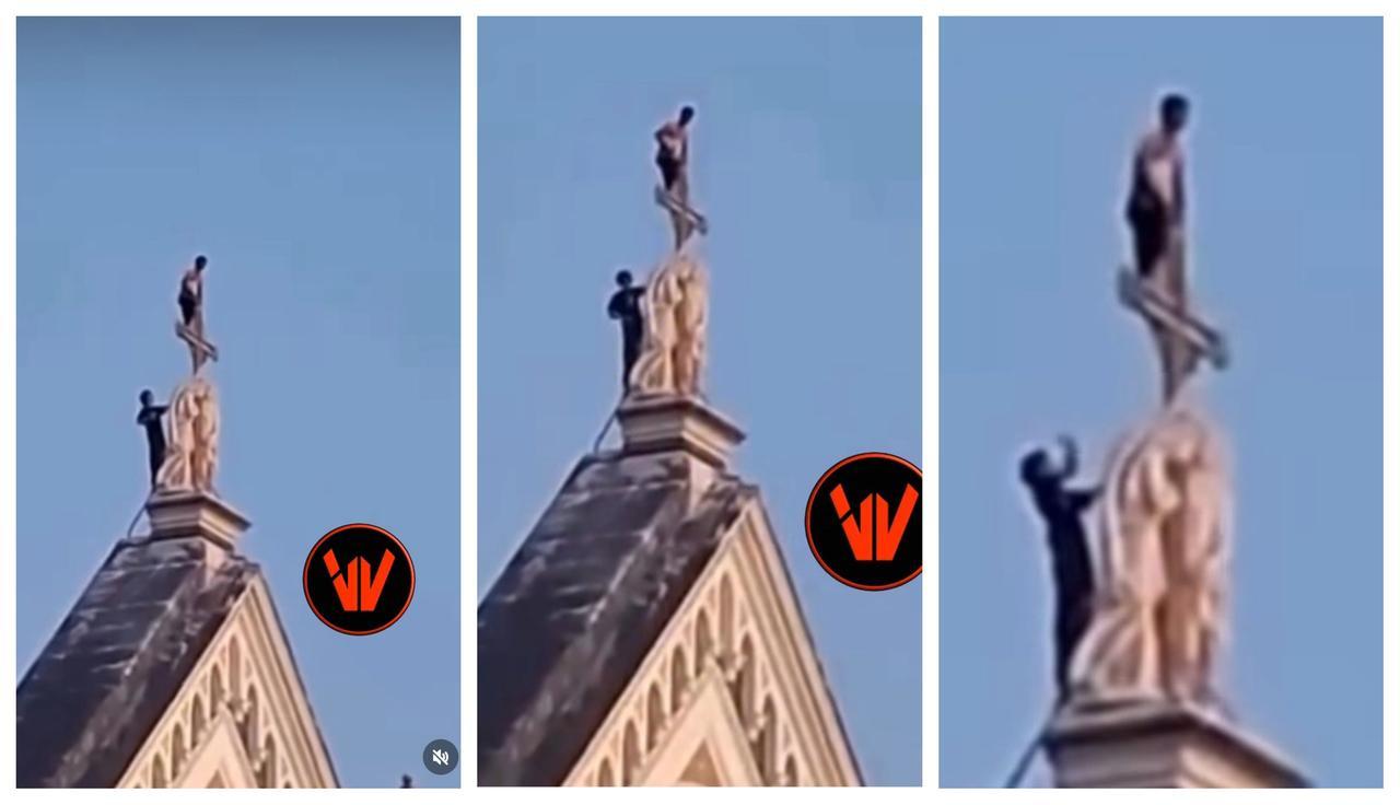 Firenze, la scalata choc sulla basilica: follia social a Santa Croce per due ragazzi a caccia di cuoricini e like