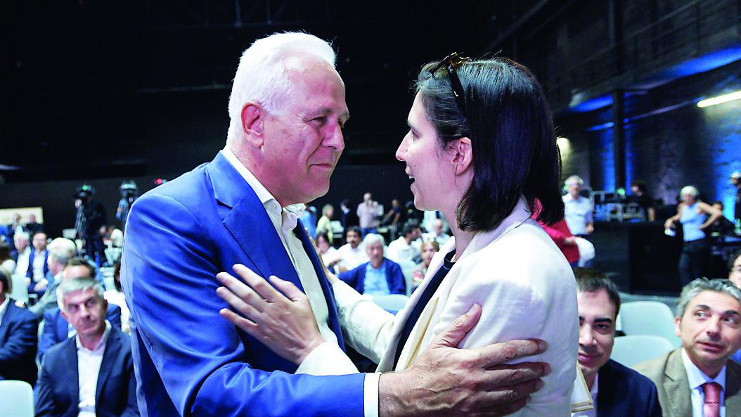 Eugenio Giani ed Elly Schlein alla Conferenza nazionale del Pd sull politiche industriali (Foto Monaldo / LaPresse)