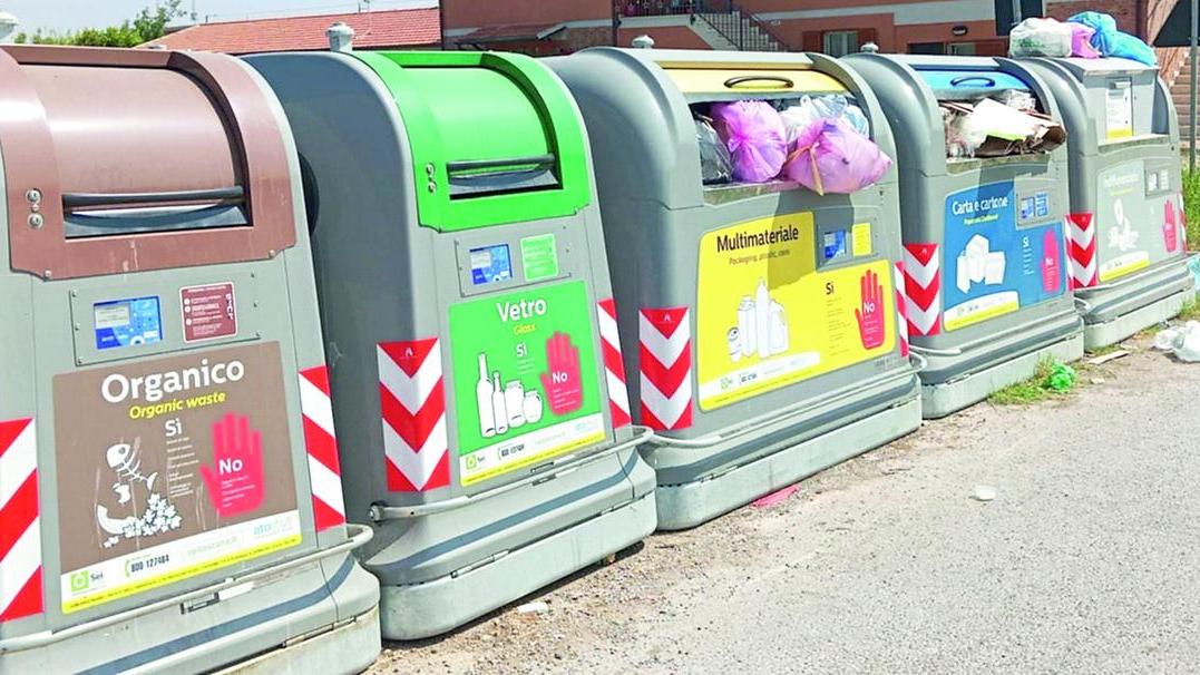 I cassonetti per la raccolta differenziata a Grosseto