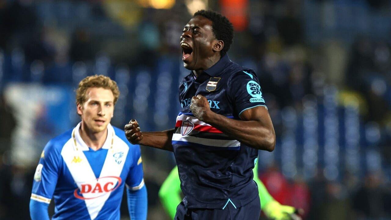 Akinsanmiro con la maglia della Samp