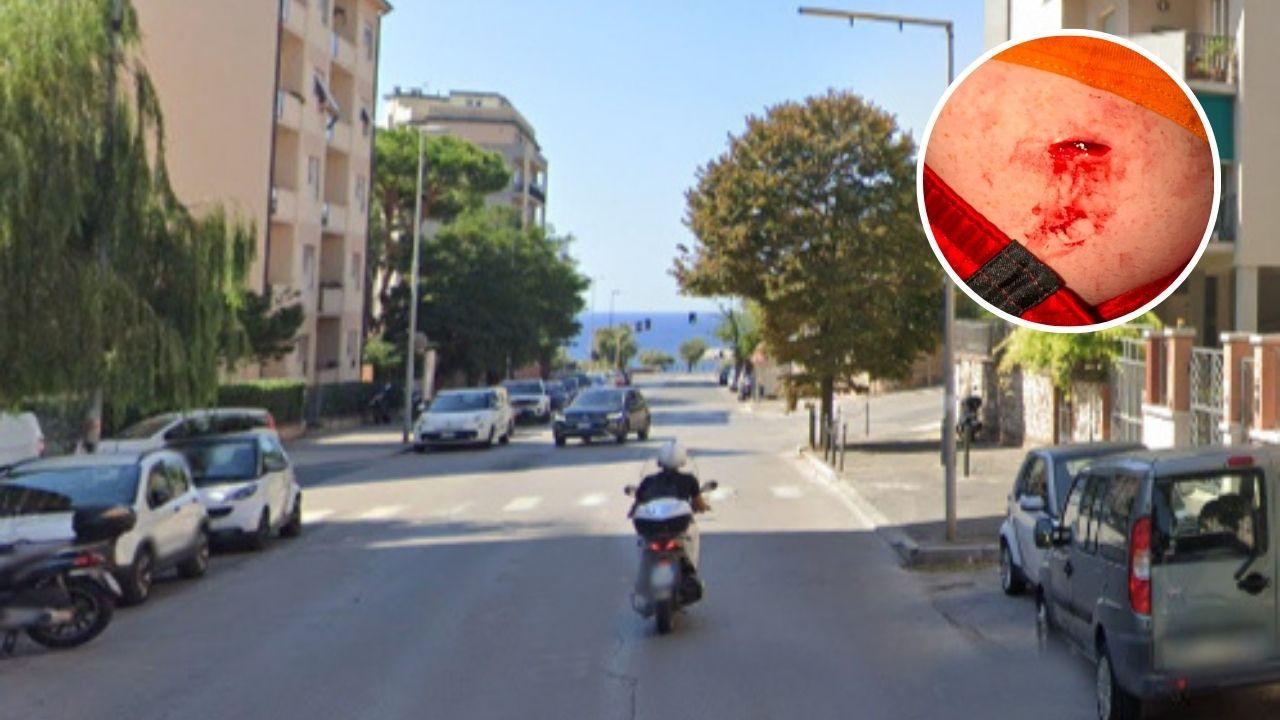 Il tratto dove sarebbe avvenuta la lite e la ferita