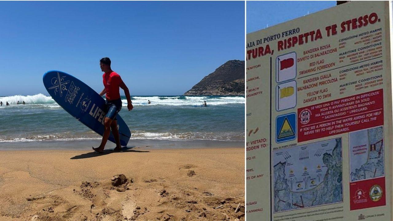 Due persone in difficoltà a Porto Ferro, complicato salvataggio dei bagnini Vosma