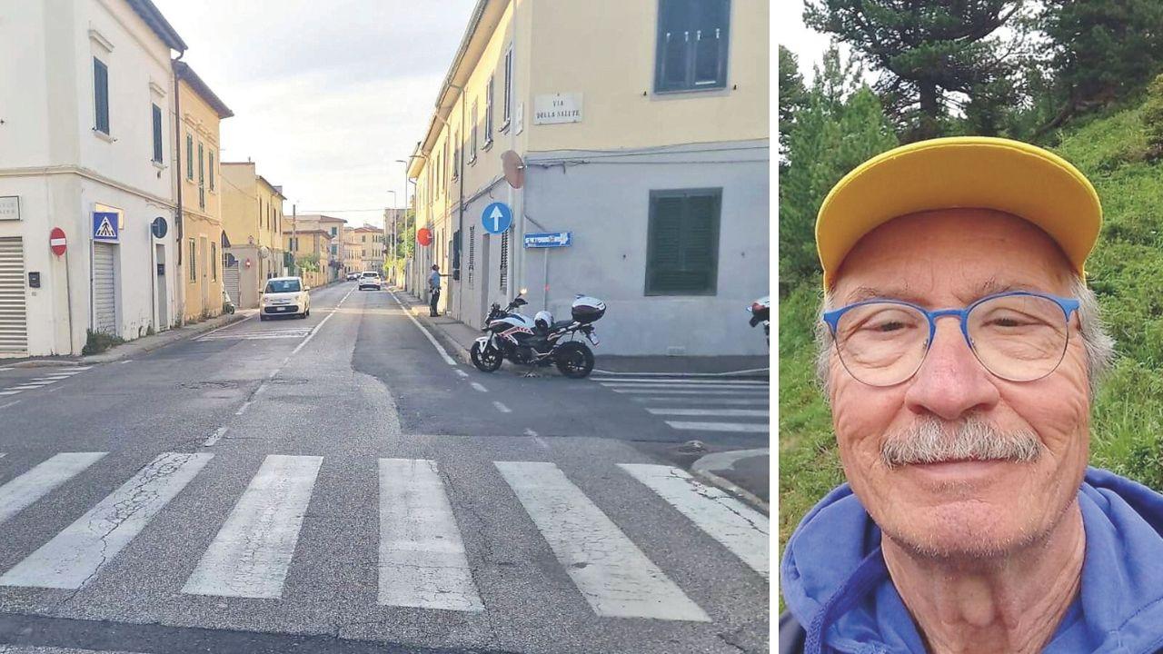 Renato Pantera e il luogo dell'incidente