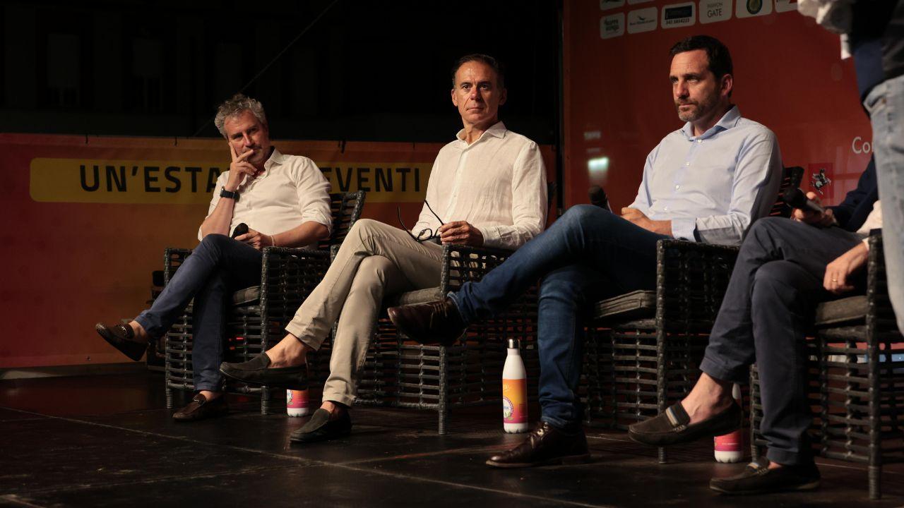 Da sinistra i sindaci Pardini (Lucca), Conti (Pisa) e Tomasi (Pistoia)