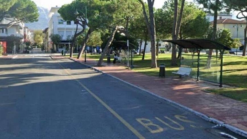 Il terminal bus nel centro di Forte dei MarmI