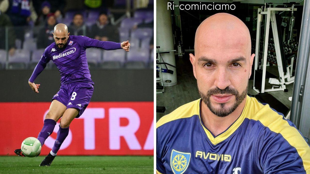 
	Il post social e un'azione con la maglia Viola

