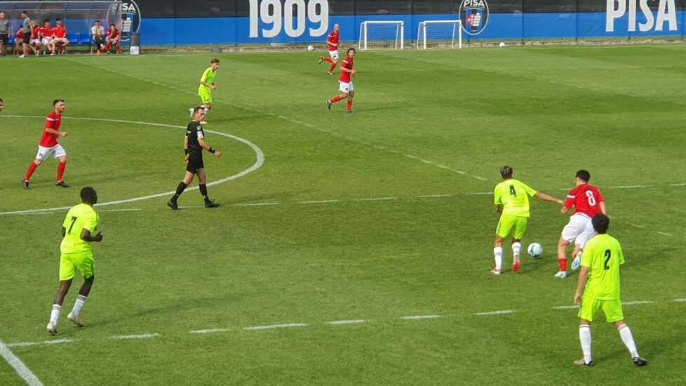 Un'azione del test (foto Pisa Sc)