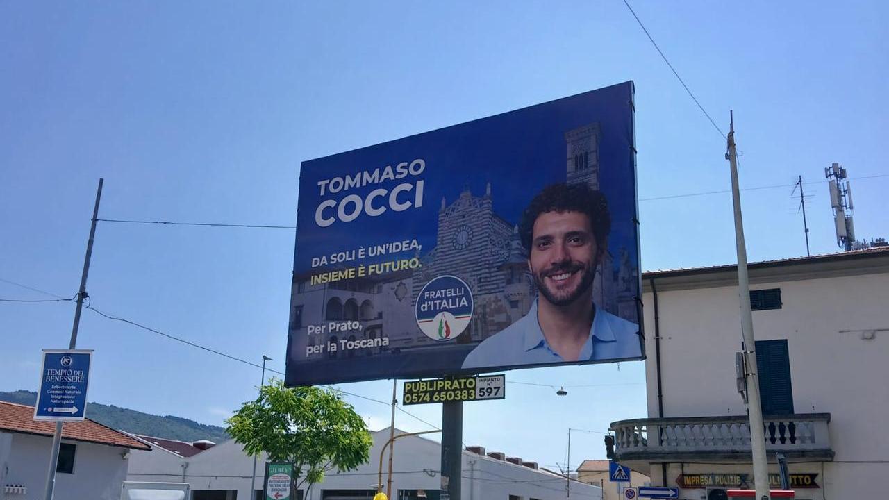 Uno dei manifesti elettorali di Tommaso Cocci