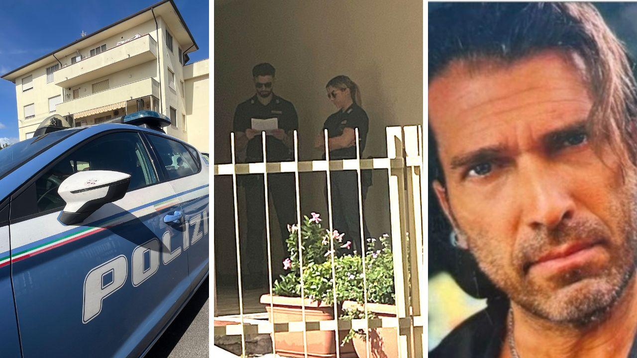 La polizia sul posto (foto Stick) e Alessandro Gazzoli