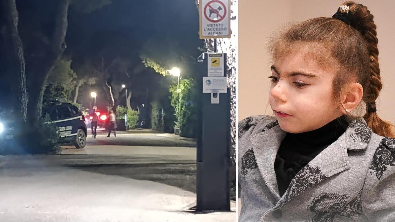 La polizia nel camping (foto Toti Bello) e Evelina Luta