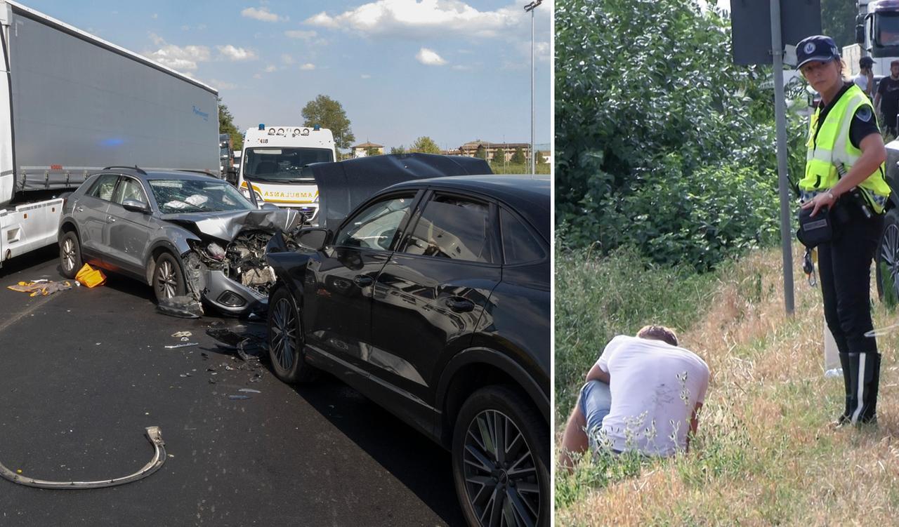 
	Lo schianto e l'automobilista ora piantonato&nbsp;(foto di Luigi Esposito)

