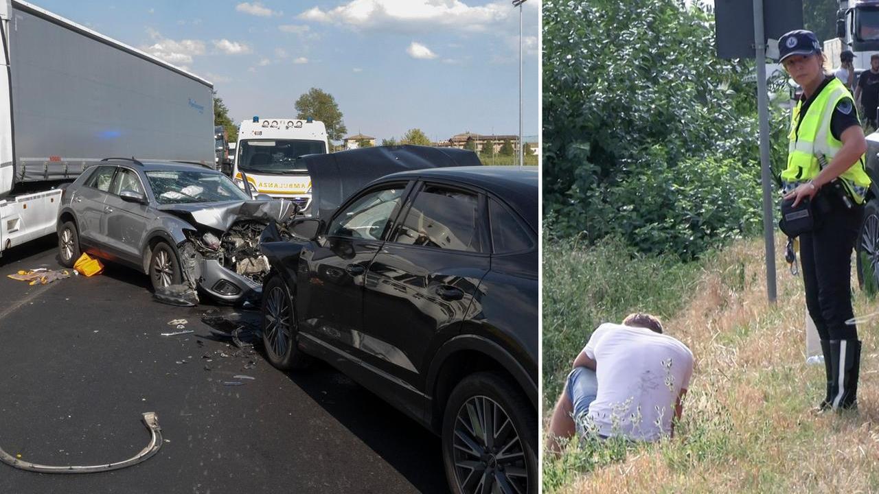 Lo schianto e l'automobilista ora piantonato (foto di Luigi Esposito)