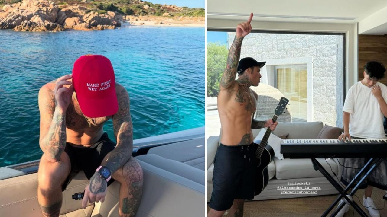 Fedez in Sardegna, relax a Porto Cervo e nuova musica in arrivo