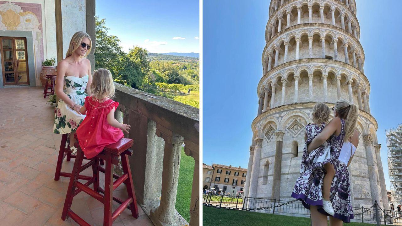 
	Kitty Spencer in vacanza in Toscana con la figlia (foto Instagram / @kitty.spencer)

